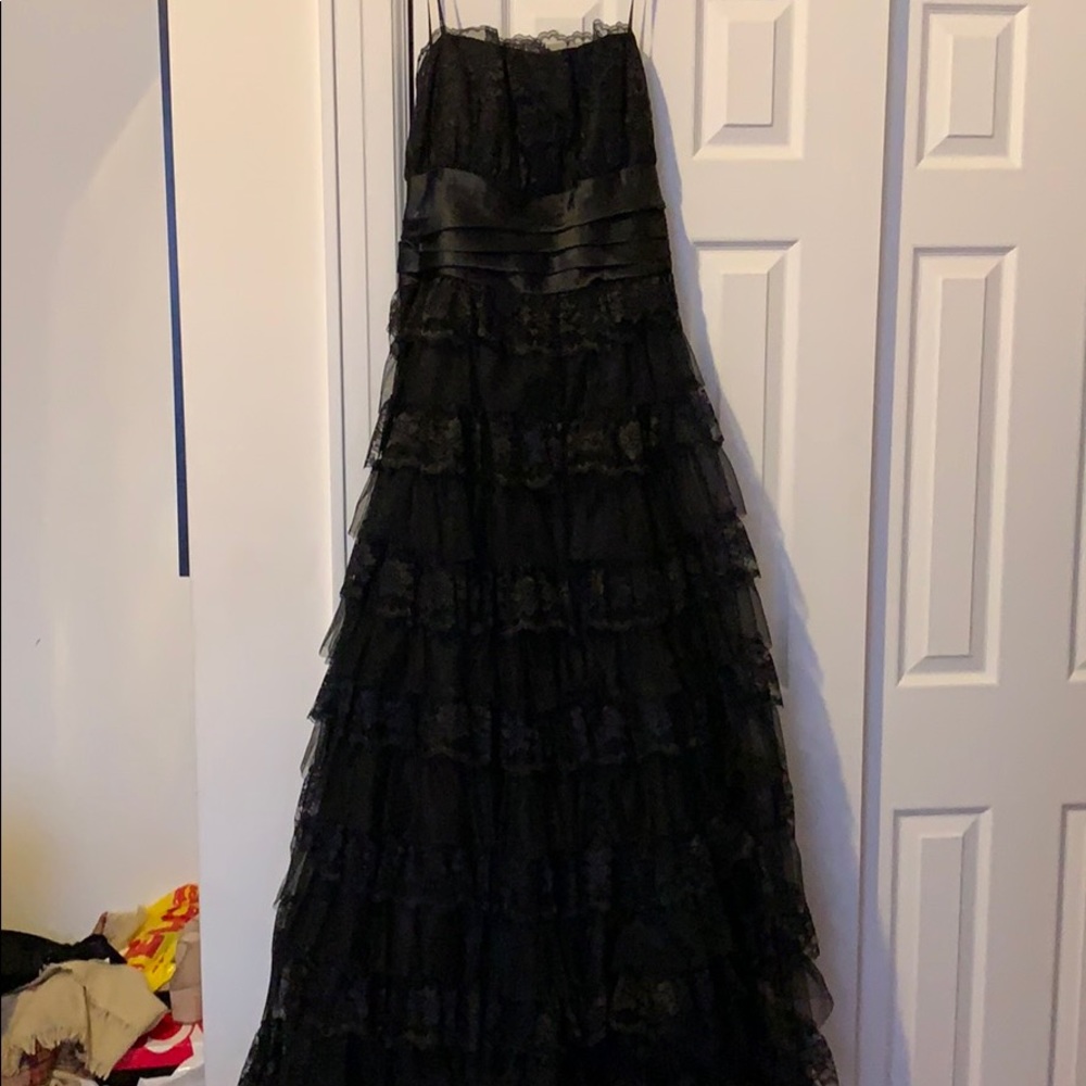 Debs Black lace evening/ prom gown